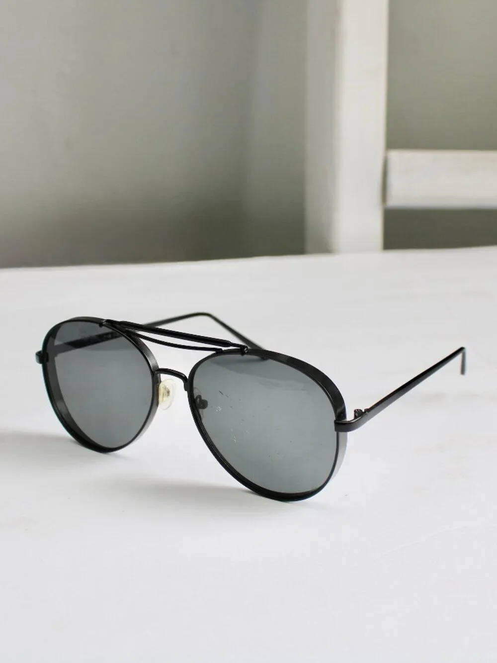 Melt Black Aviator Oversized Metal Frame Sunglasses Series 3